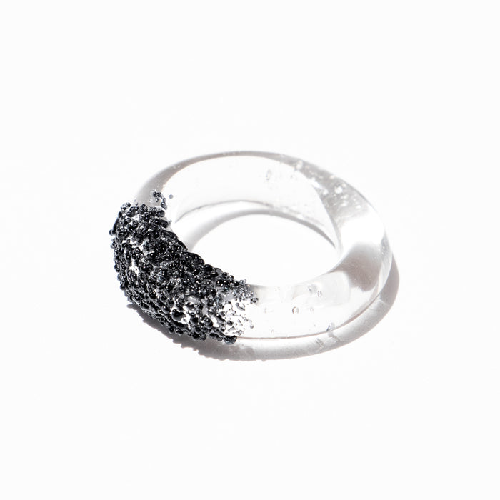Anillo Onda Negro