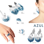 Aretes Onda S Azul
