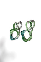 Aretes Interconexión L Verde Turquesa