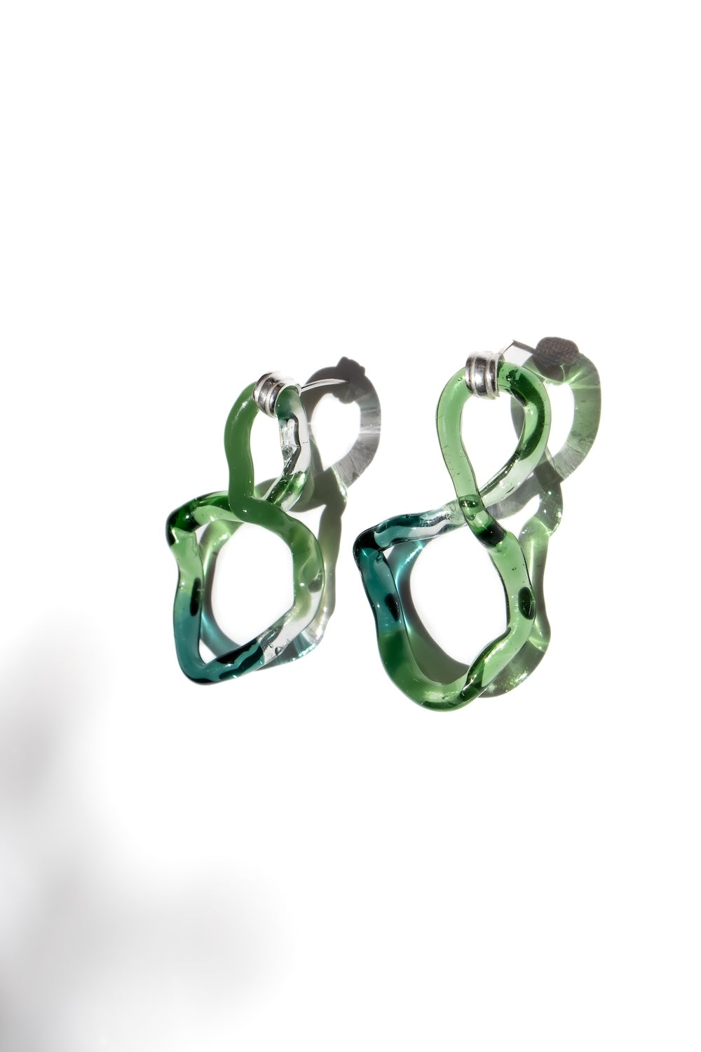 Aretes Interconexión L Verde Turquesa