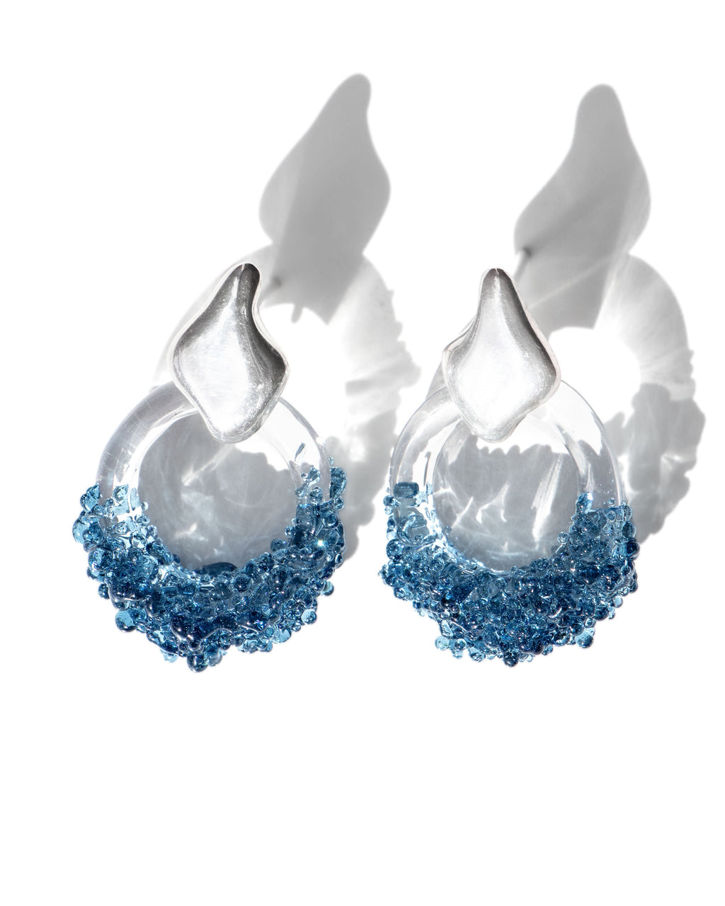 Aretes Onda S Azul