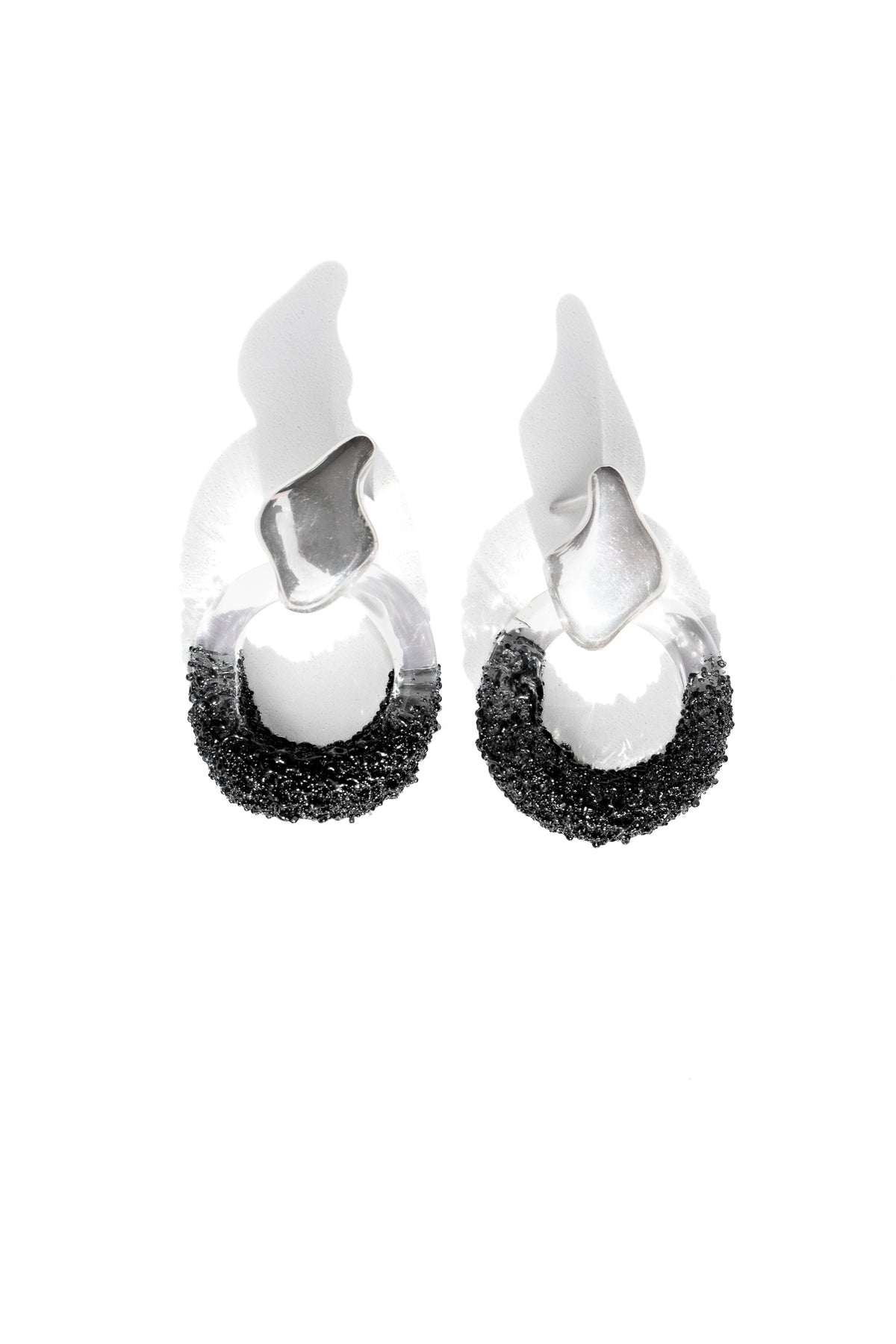 Aretes Onda S Negro