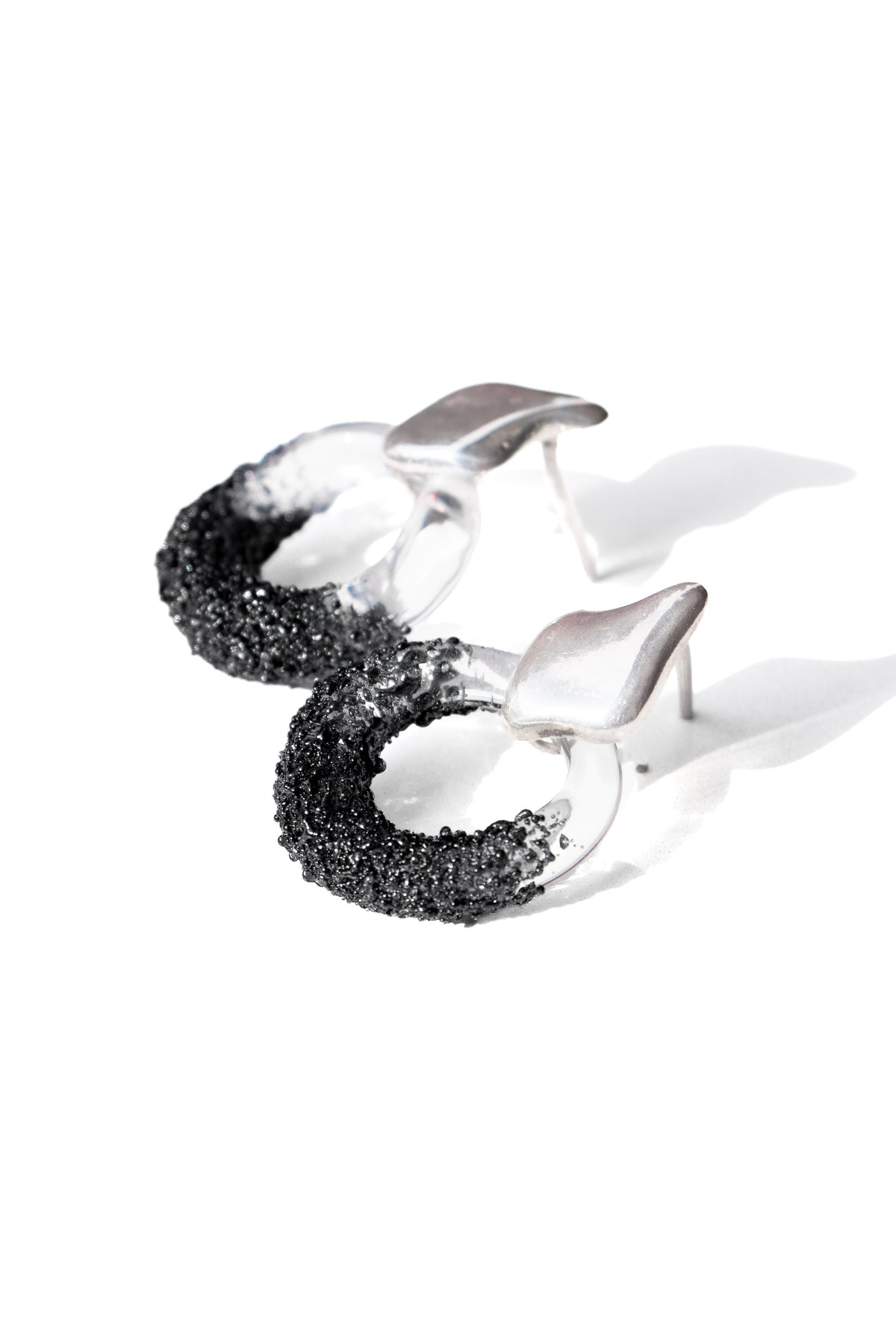 Aretes Onda S Negro