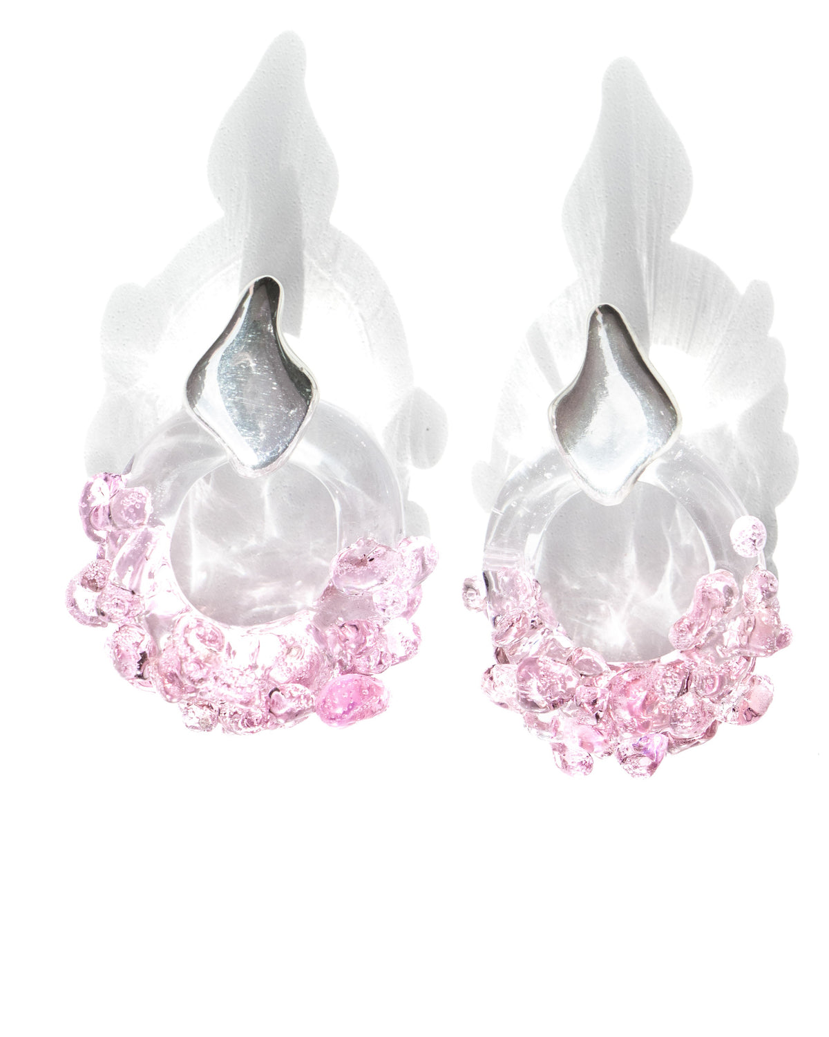 Aretes Onda S Rosado