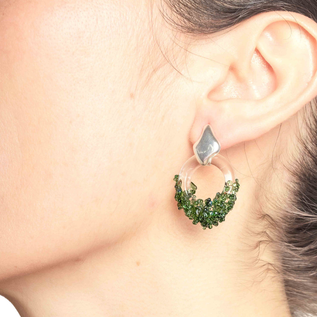 Aretes Onda S Verde