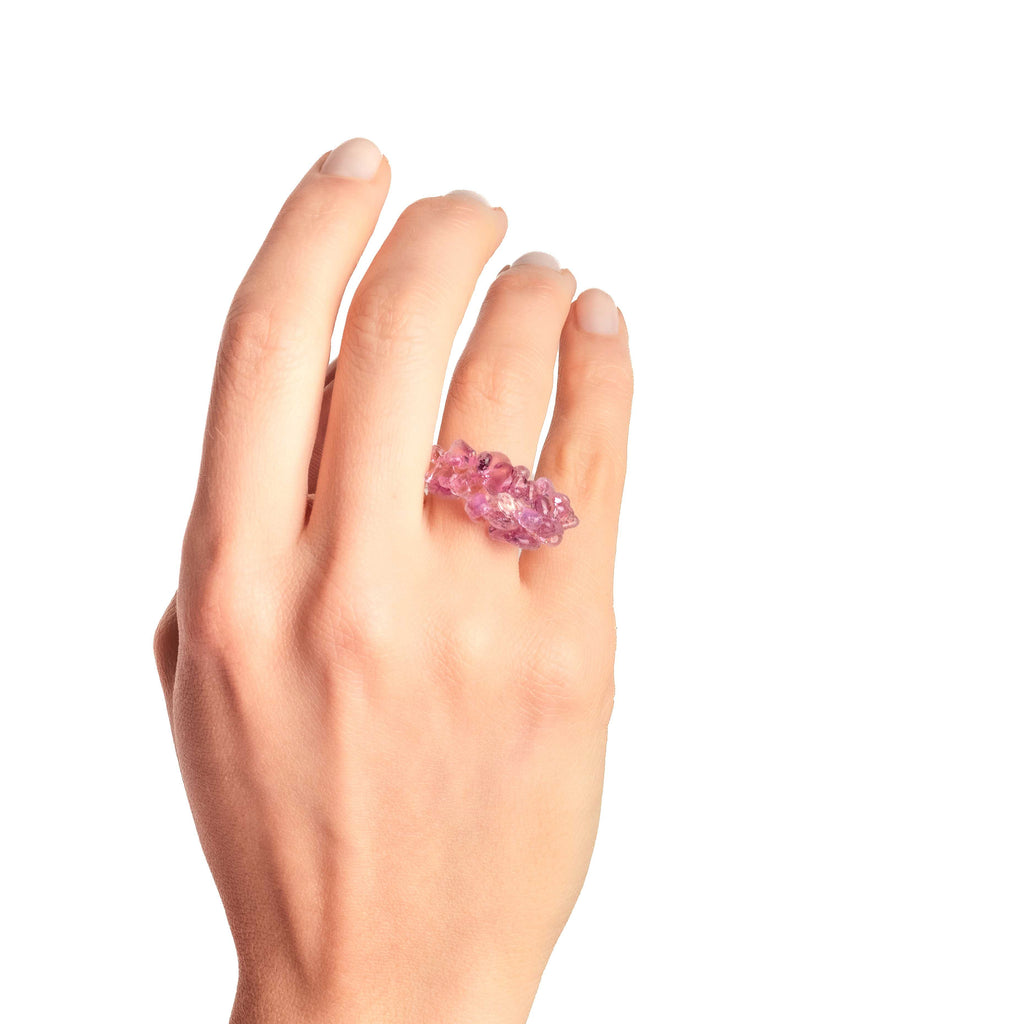 Anillo Onda Rosado