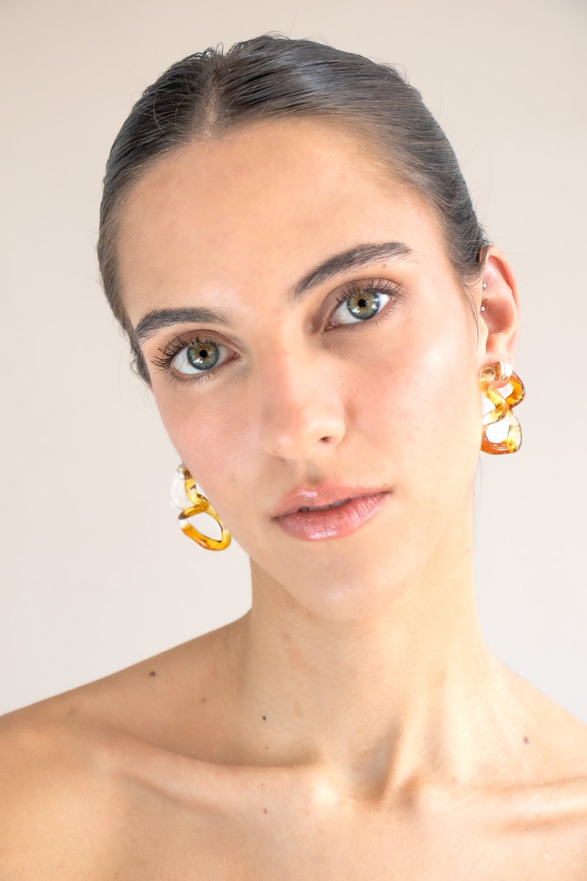 Aretes Interconexión M Ambarillo