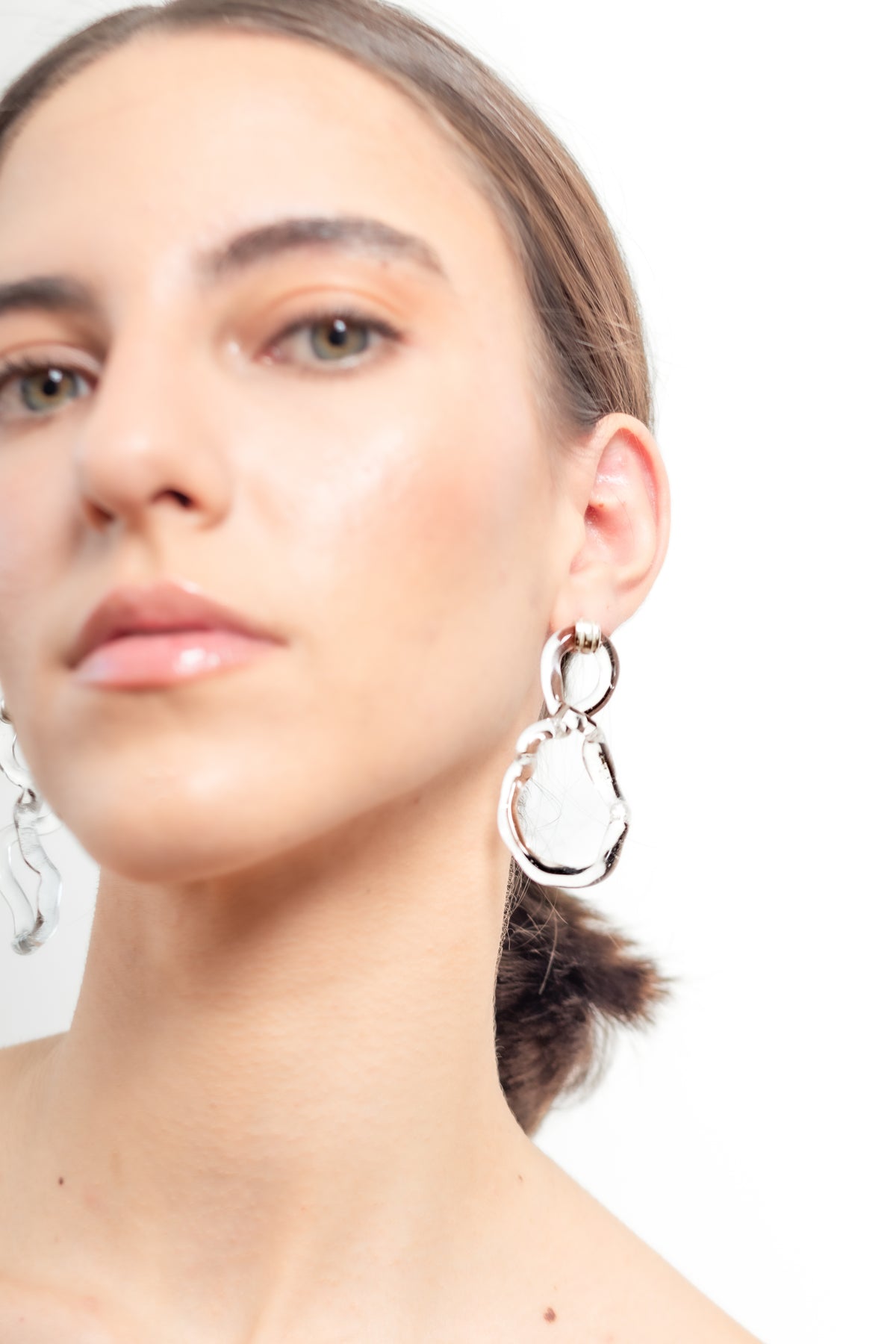 Aretes Interconexión L Transparentes