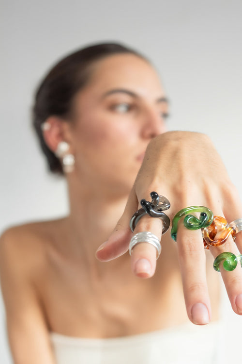 Anillo Interconexión Verde Turquesa
