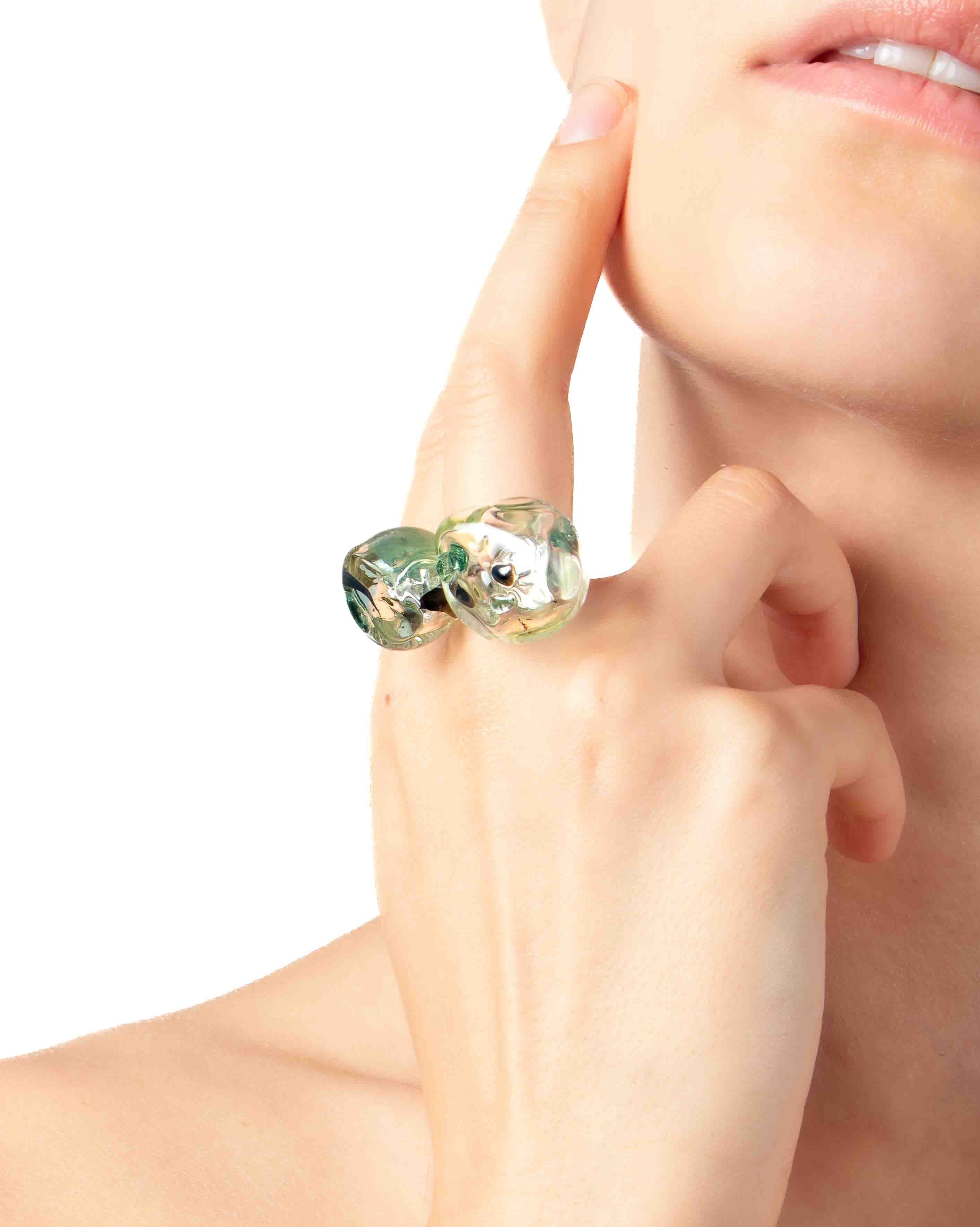 Anillo Soplo Doble Verde