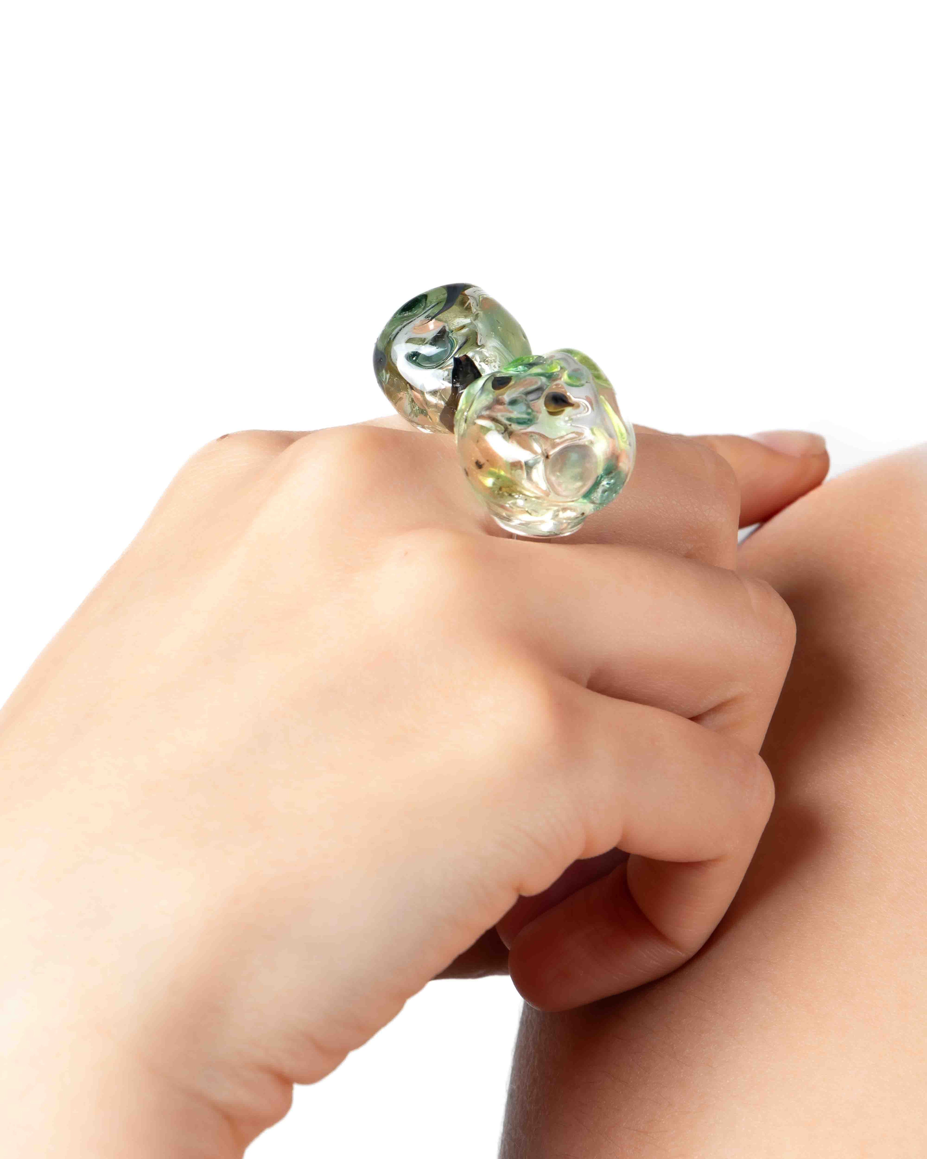 Anillo Soplo Doble Verde