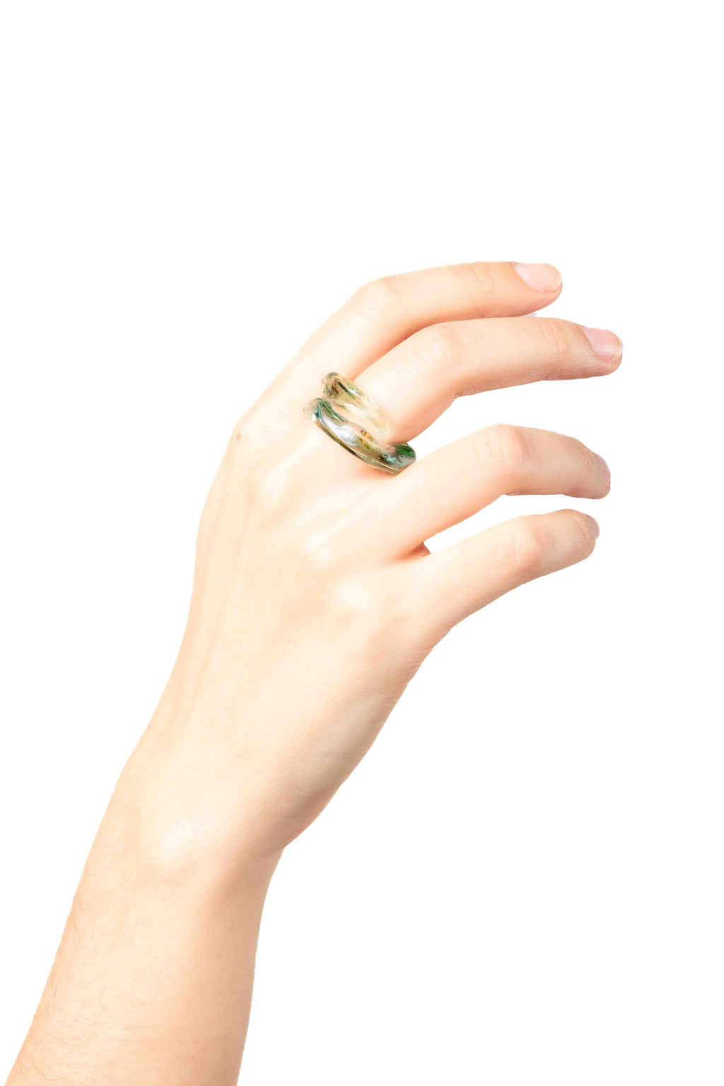 Anillo Soplo Remolino Verde