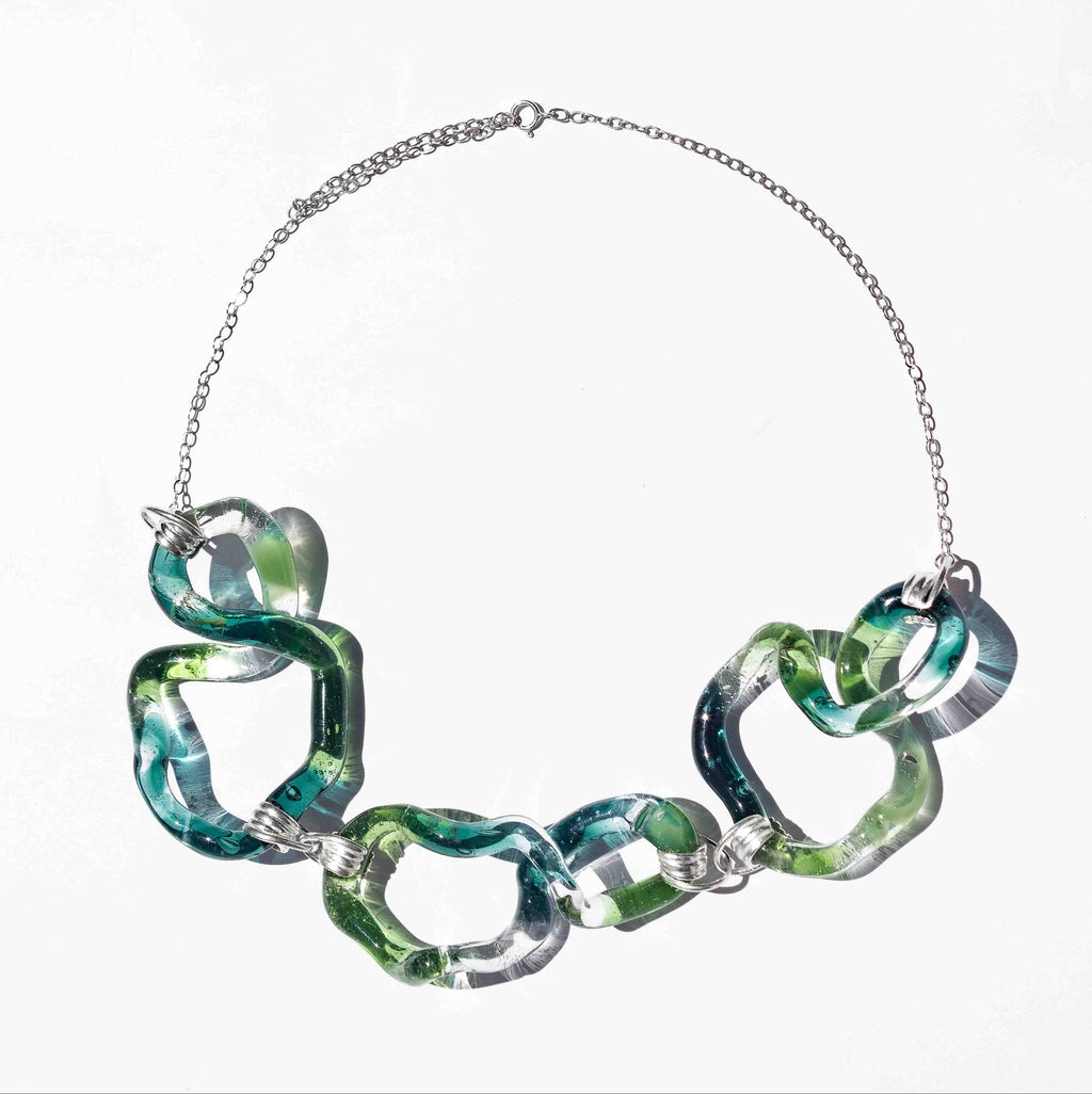 Collar Interconexión Verde Turquesa