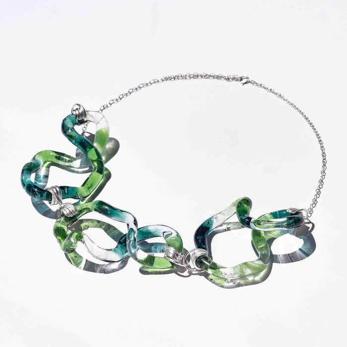 Collar Interconexión Verde Turquesa
