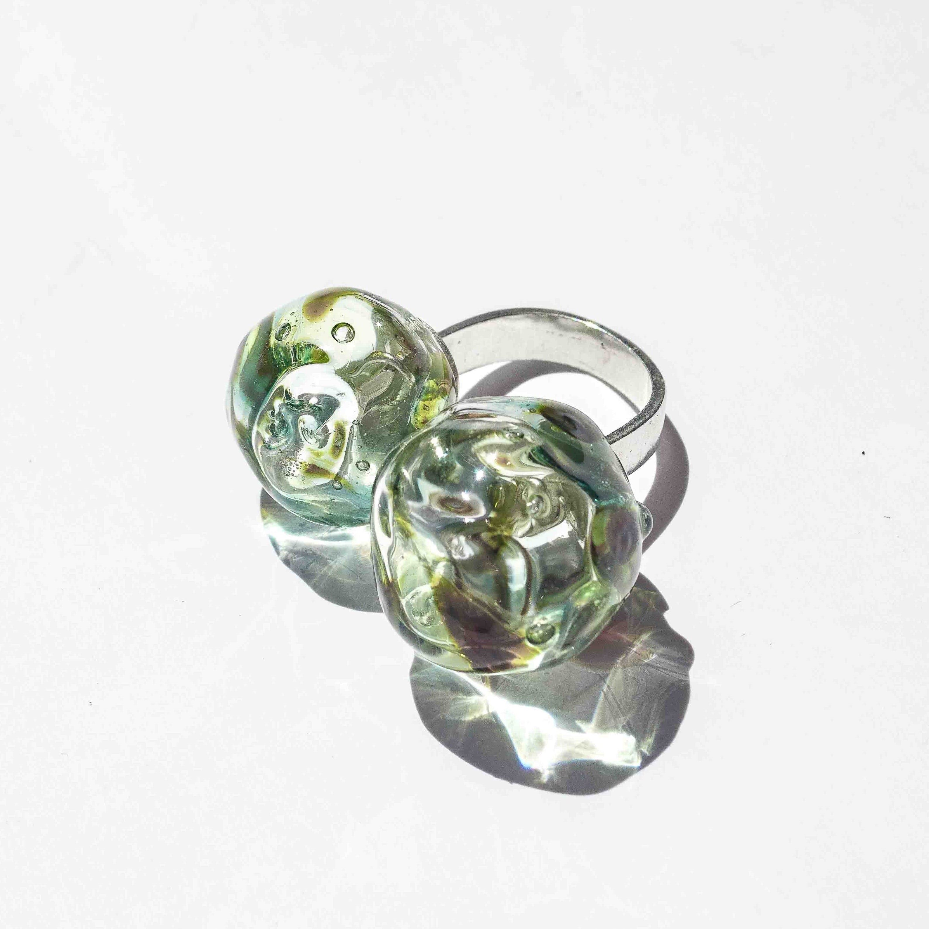 Anillo Soplo Doble Verde