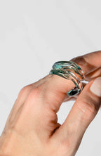 Anillo Soplo Remolino Azul
