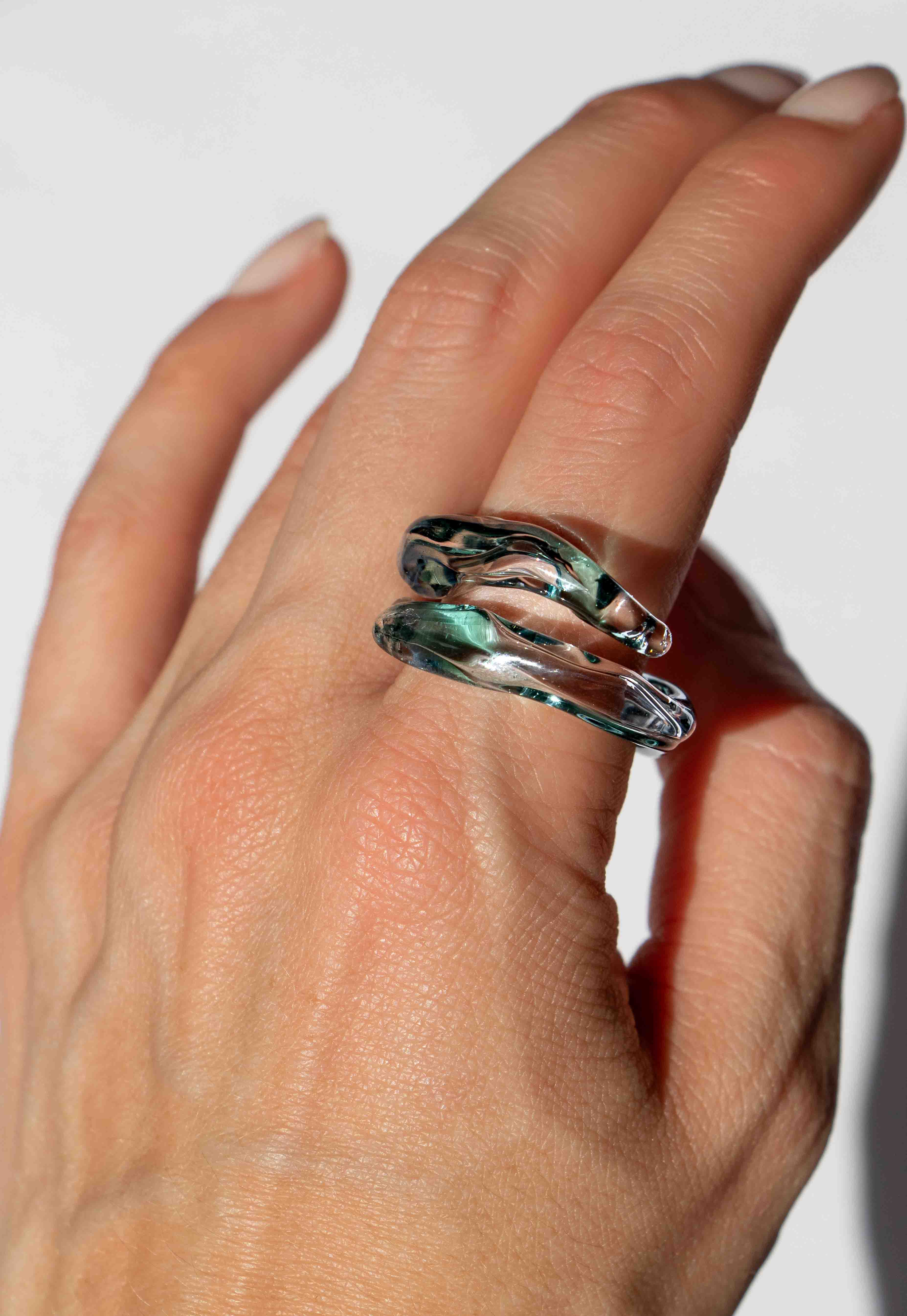 Anillo Soplo Remolino Azul