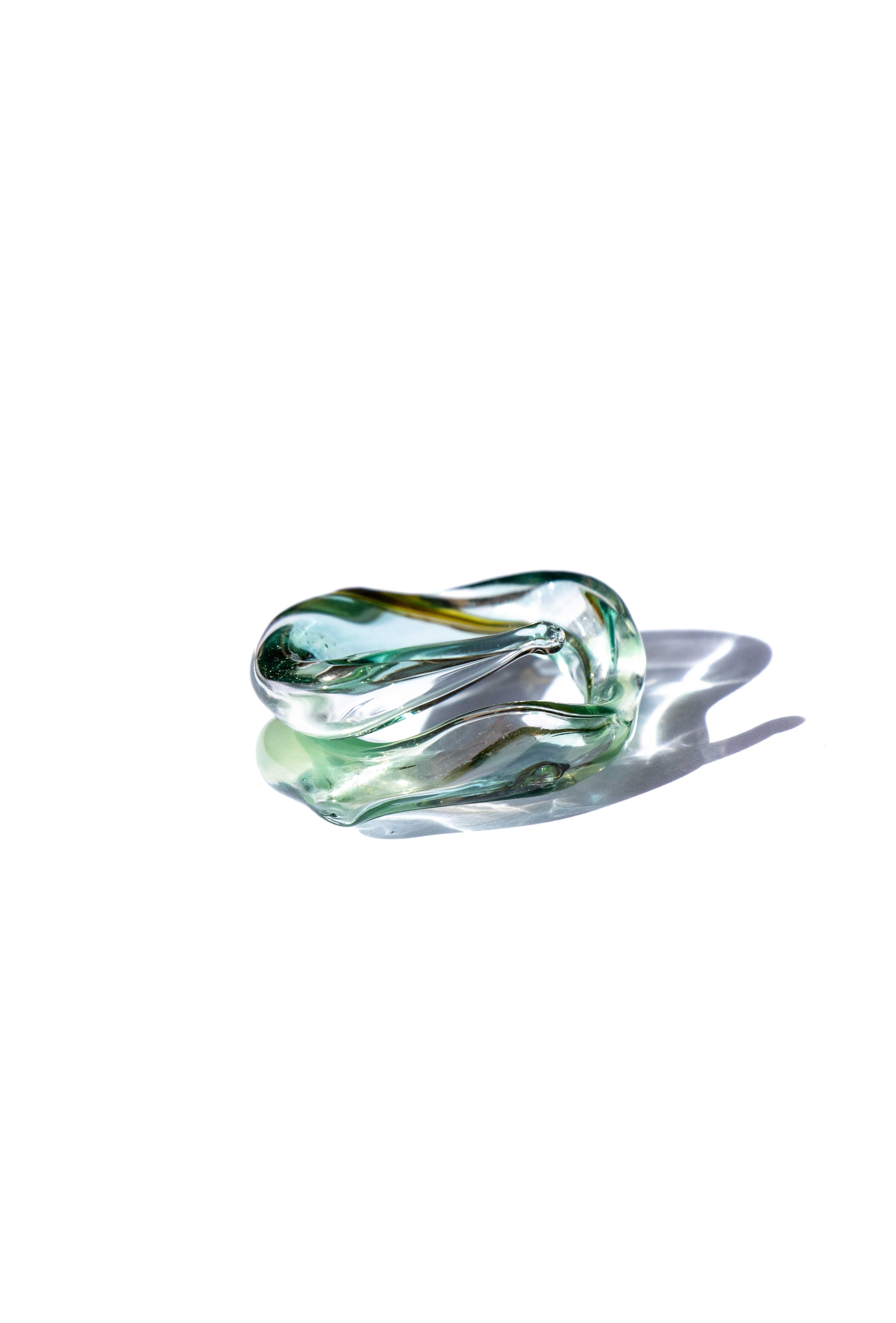 Anillo Soplo Remolino Verde