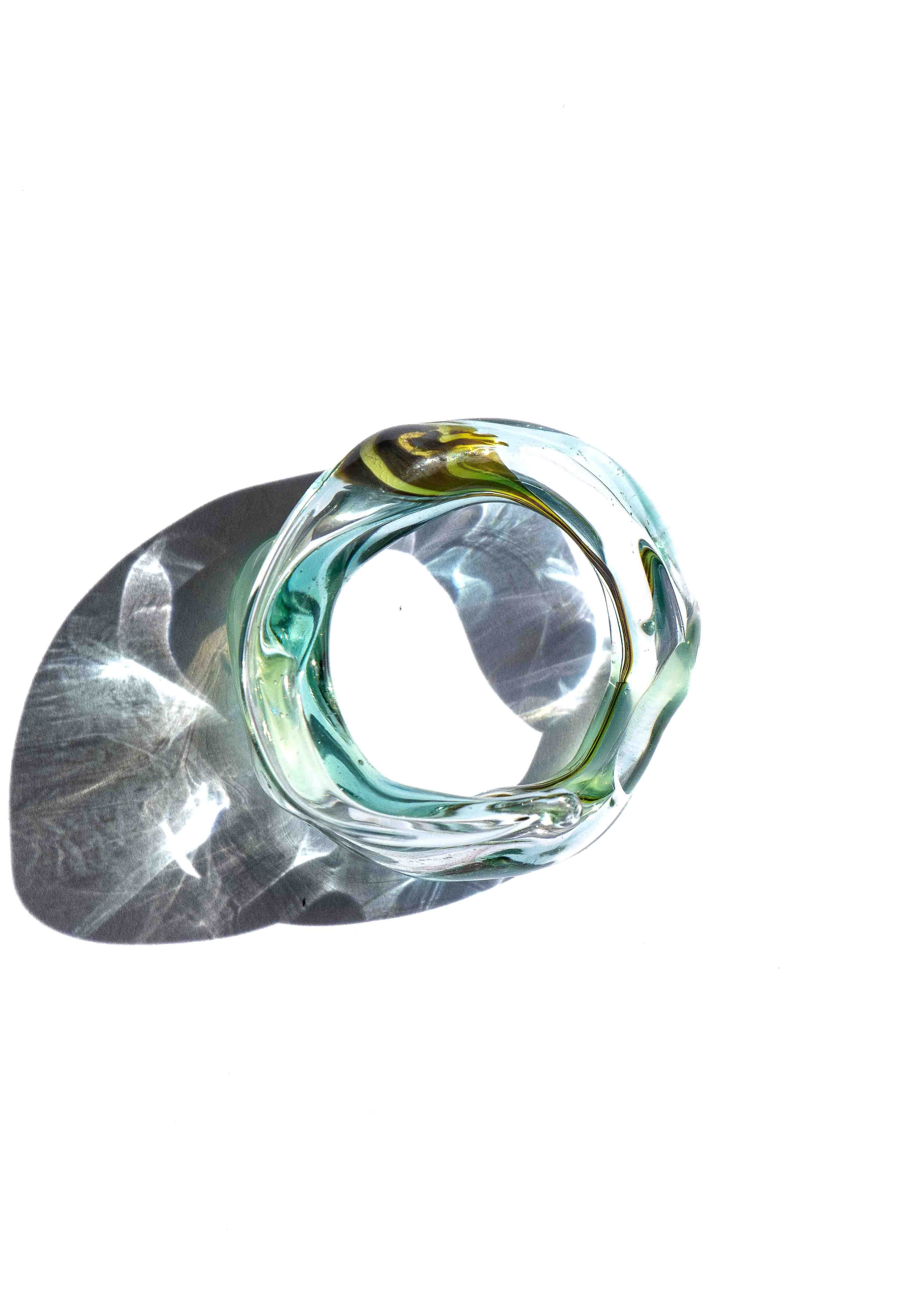 Anillo Soplo Remolino Verde