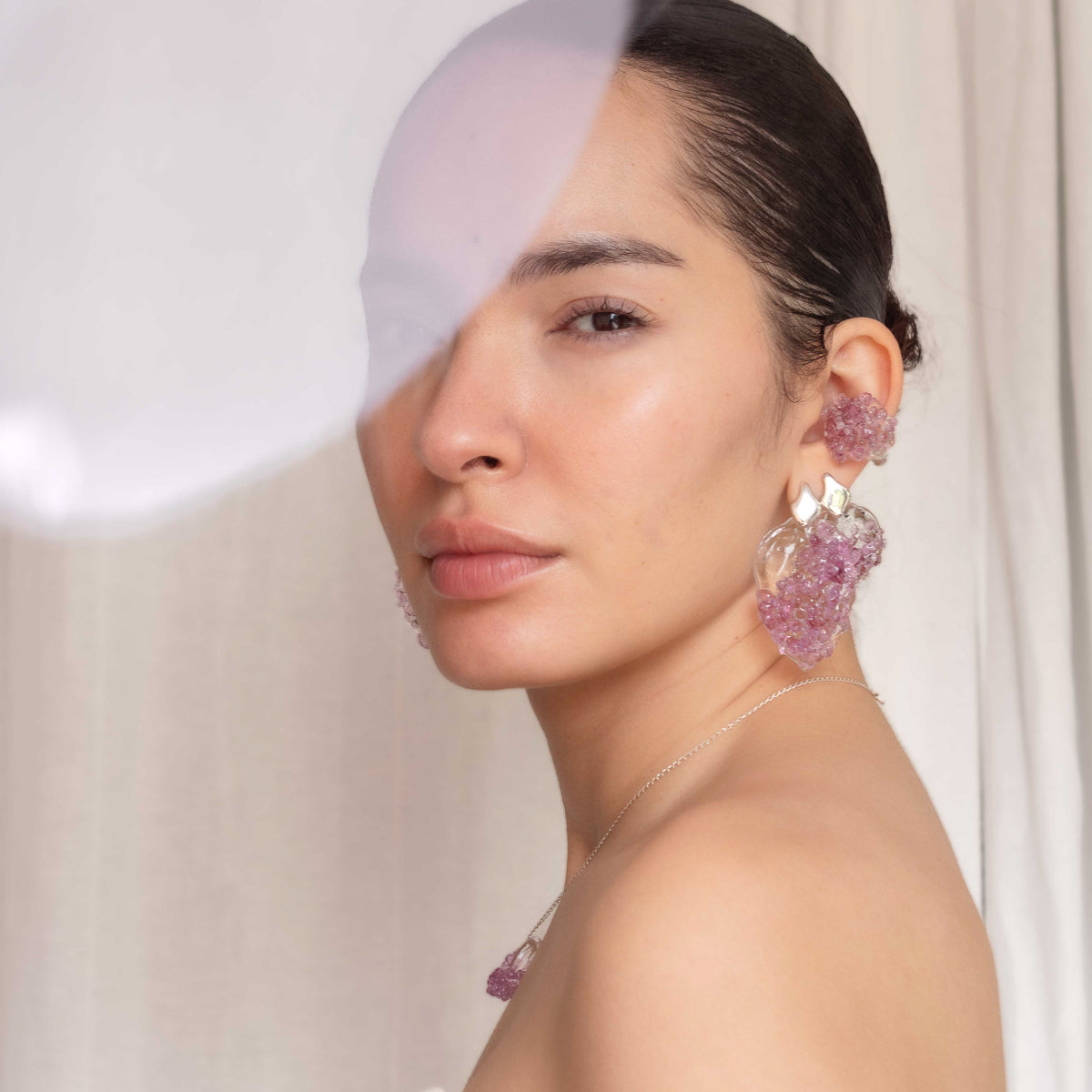 Aretes Cimática L Rosado