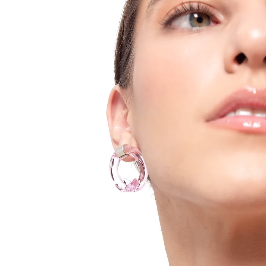 Aretes Remolino Rosado