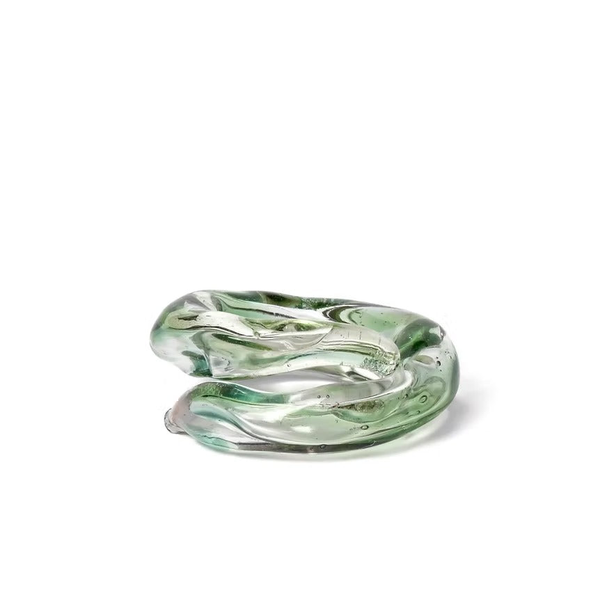 Anillo Soplo Remolino Verde