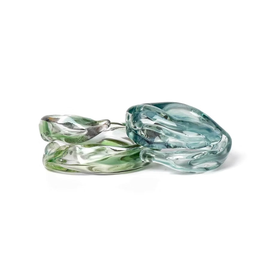 Anillo Soplo Remolino Verde
