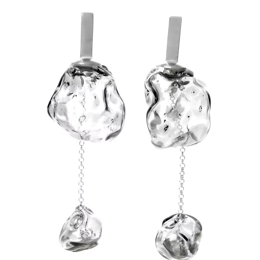 Aretes Soplo Doble Humo