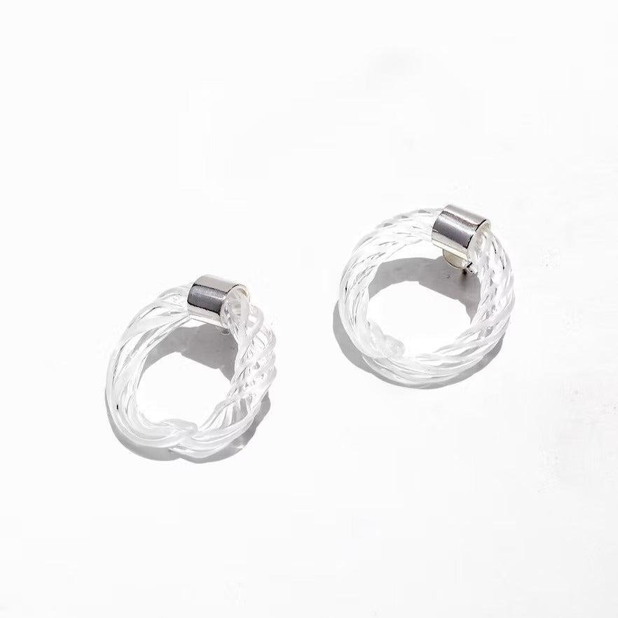 Aretes Remolino Blanco