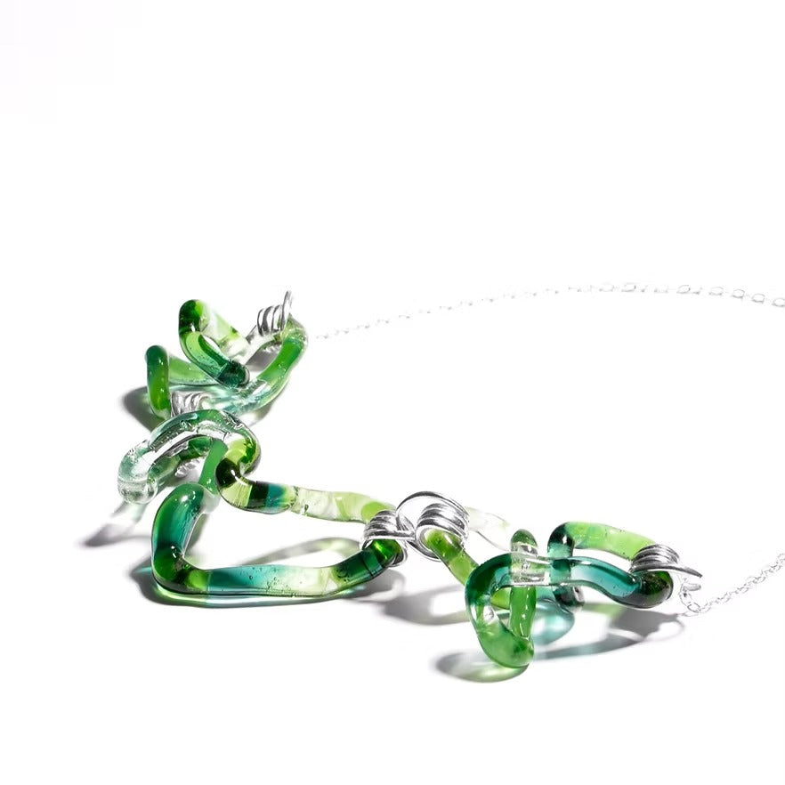Collar Interconexión Verde Turquesa