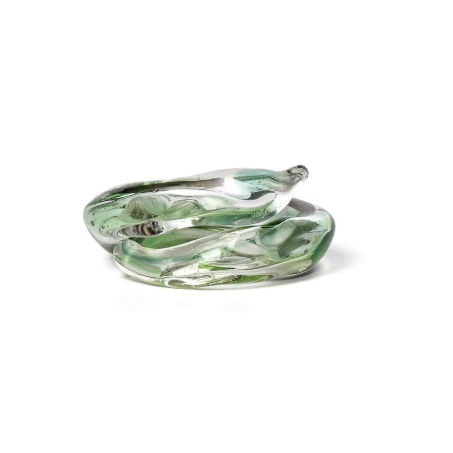 Anillo Soplo Remolino Verde