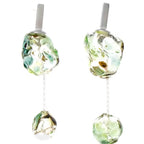 Aretes Soplo Doble Verde