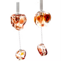 Aretes Soplo Doble Rojo