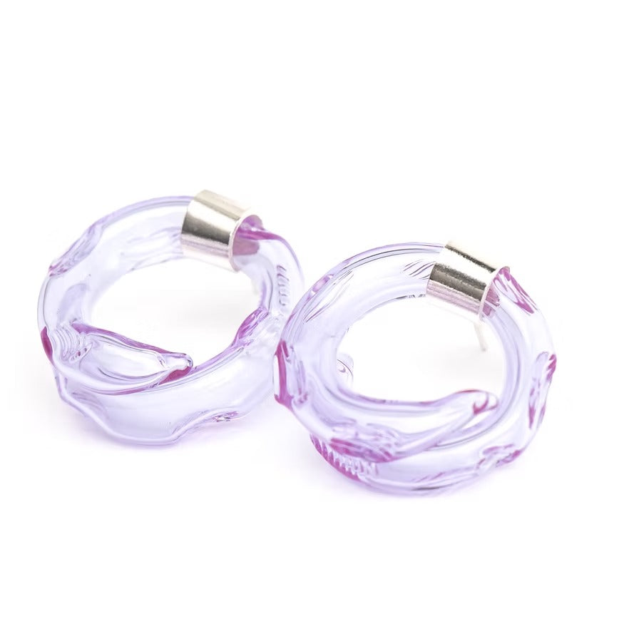 Aretes Remolino Lila
