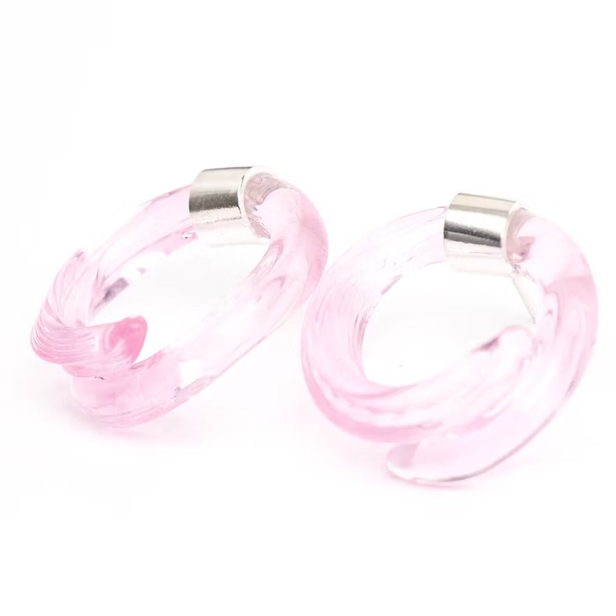 Aretes Remolino Rosado