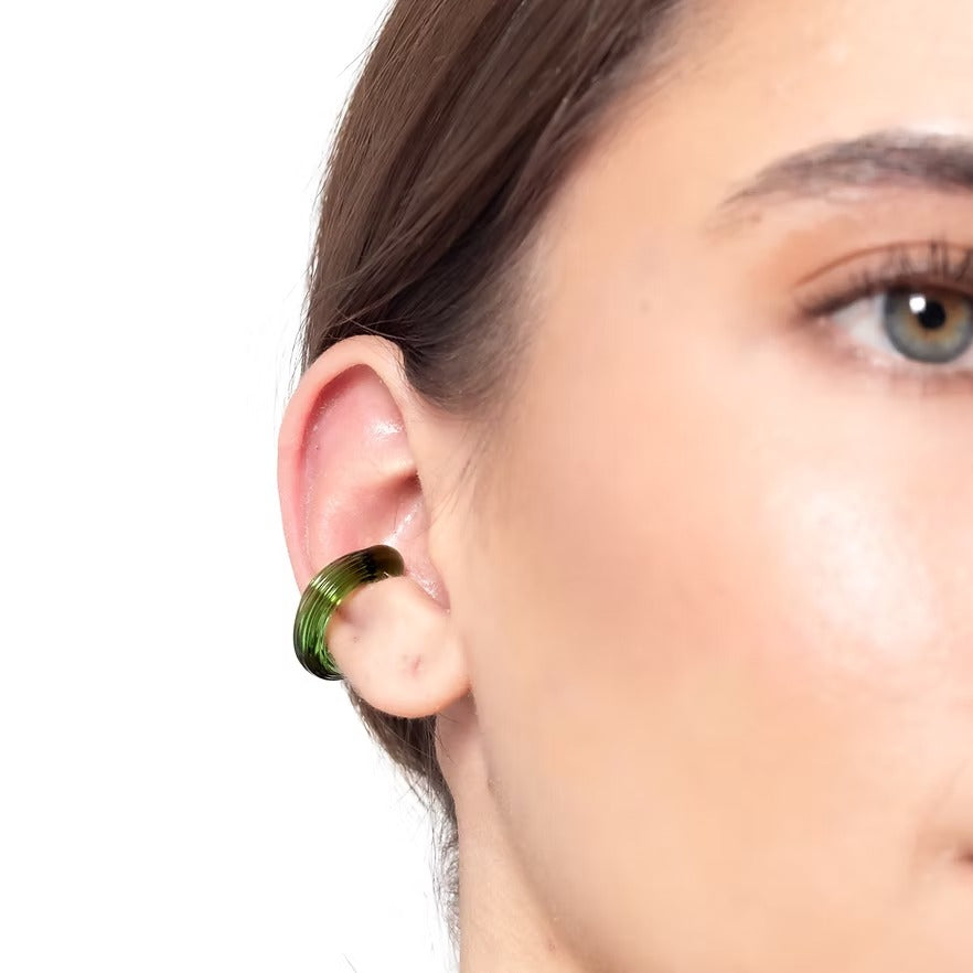 Earcuff Remolino Verde
