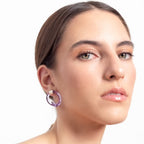 Aretes Remolino Lila