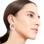 Aretes Remolino Blanco