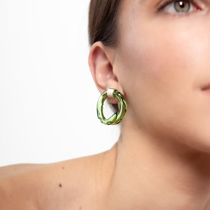 Aretes Remolino Verde