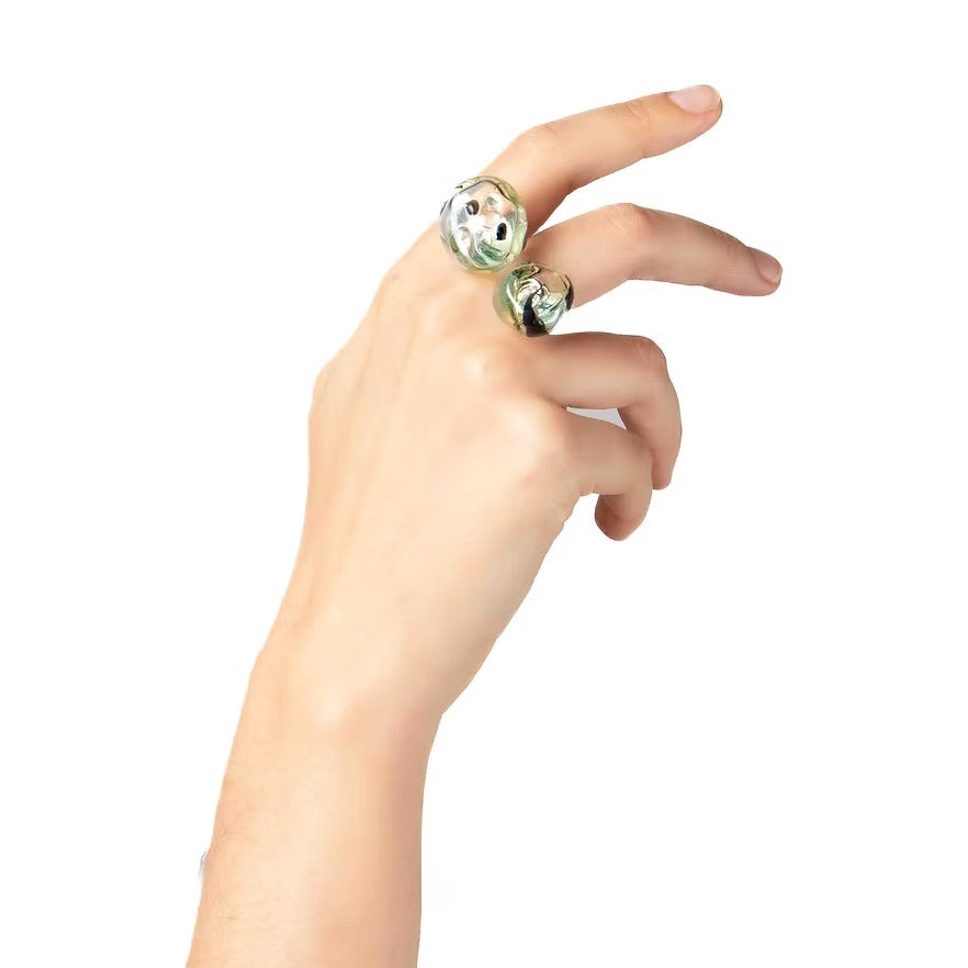 Anillo Soplo Doble Verde