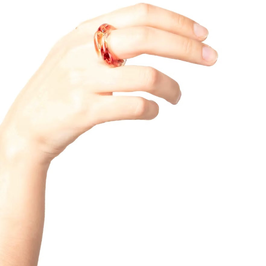 Anillo Soplo Remolino Rojo