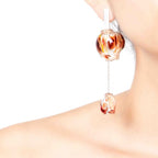 Aretes Soplo Doble Rojo