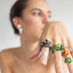 Anillo Interconexión Verde Turquesa