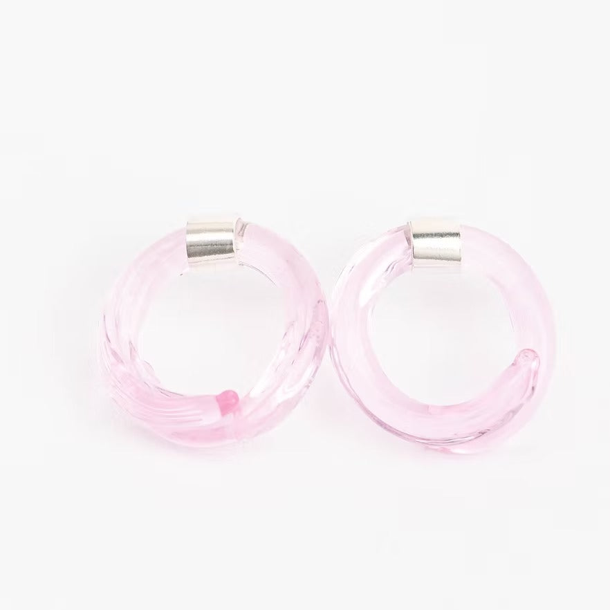 Aretes Remolino Rosado