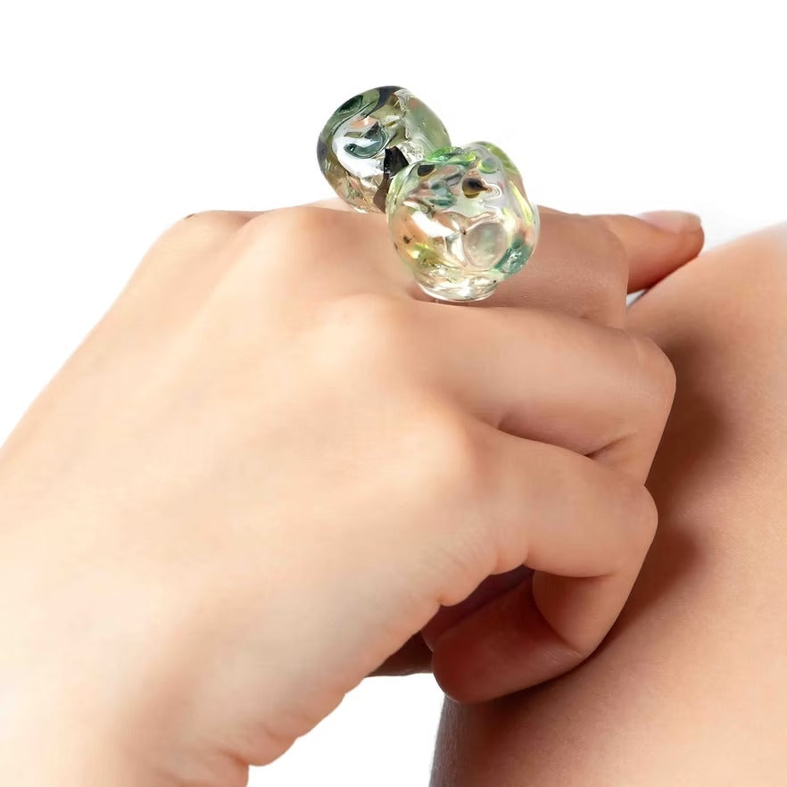 Anillo Soplo Doble Verde