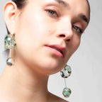 Aretes Soplo Doble Verde