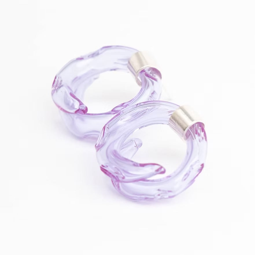 Aretes Remolino Lila