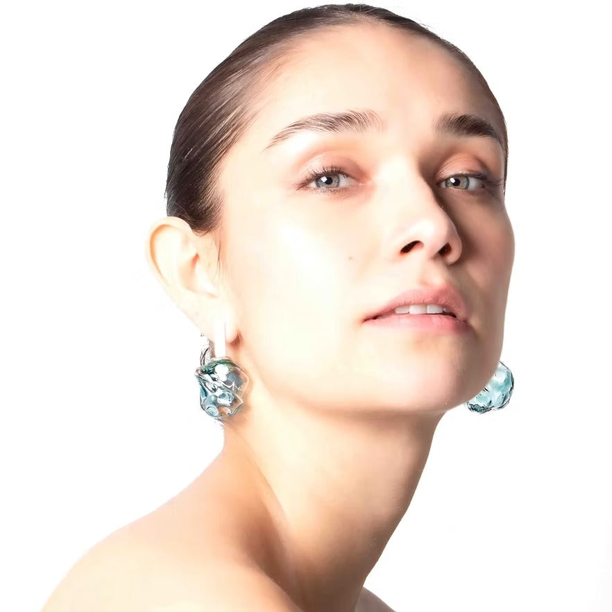 Aretes Soplo M Azul