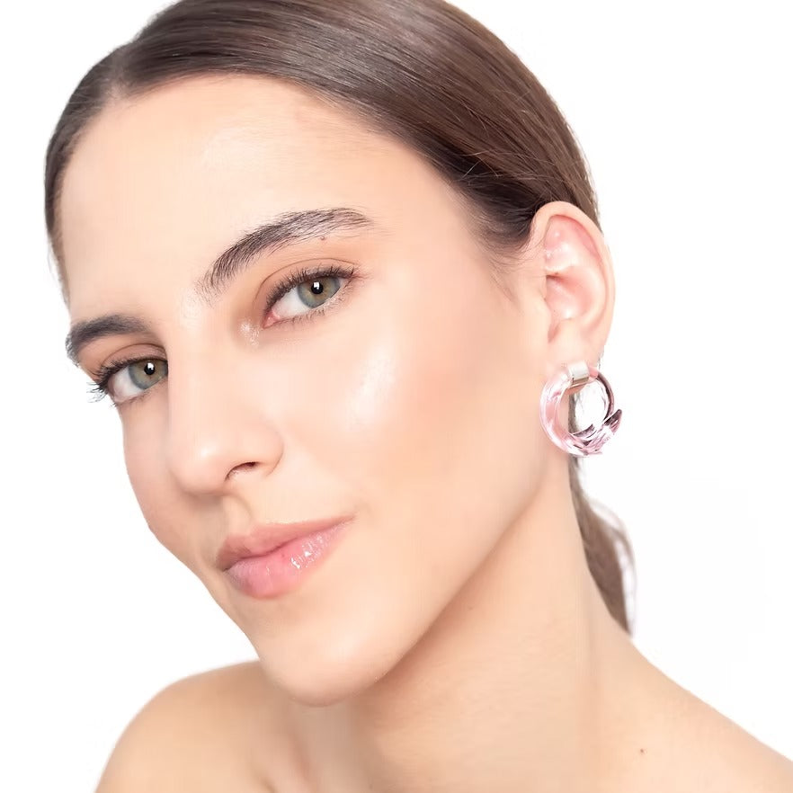Aretes Remolino Rosado