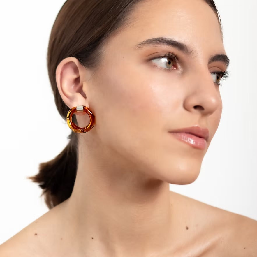 Aretes Remolino Ámbar